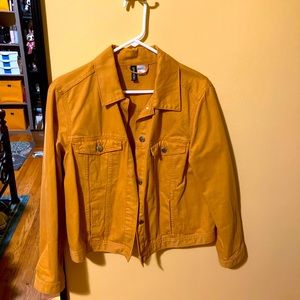 Large Mustard Yellow Denim Jacket